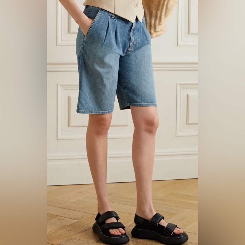Nili Lotan Blue Denim Women Shorts